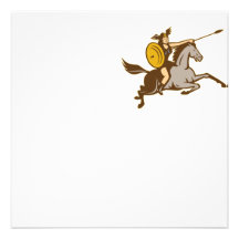 Valkyrie Riding Horse Retro Personalized Invitation