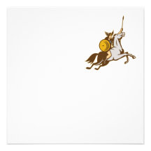 Valkyrie Riding Horse Retro Personalized Invites