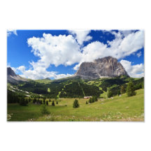 Vallée de Gardena et bâti de Sassolungo Art Photographique