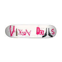 Valley of the Vixen Dolls Logo Custom Skateboard