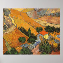 Valley Ploughman, van Gogh, Vintage Impressionism Print