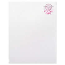 valley volley girl volleyball design letterhead