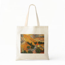 Valley with Ploughman From Above; Vincent van Gogh Bags