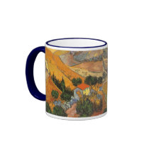 Valley with Ploughman From Above; Vincent van Gogh Coffee Mug