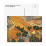 Valley with Ploughman From Above; Vincent van Gogh postcards