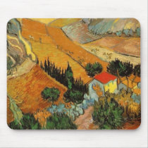 Valley with Ploughman, Vincent van Gogh Mousepad