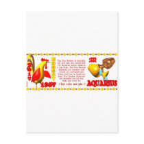ValxArt 1957 2017 zodiac fire rooster Aquarius Post Cards