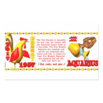 ValxArt 1957 2017 zodiac fire rooster Aquarius Sticker