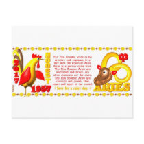 Valxart 1957 2017 Zodiac fire rooster born Aries Post Card