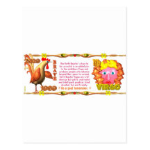 Valxart 1969 2029 Earth Roster zodiac Virgo Post Card