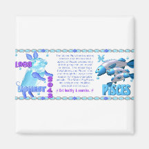 ValxArt 1983 2043 Zodiac water pig born Pisces Fridge Magnets