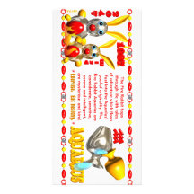 Valxart 1987 2047 FireRabbit zodiac Aquarius Custom Photo Card