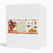 Valxart 1988 2048 EarthDragon zodiac Libra 3 Ring Binder