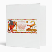 Valxart 1988 2048 EarthDragon zodiac Scorpio 3 Ring Binder