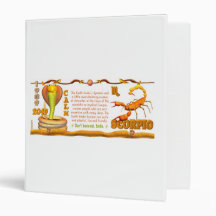 Valxart 1989 2049 EarthSnake zodiac Scorpio Vinyl Binders