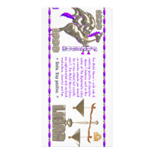 Valxart 1990 2050 MetalHorse zodiac Libra Custom Photo Card