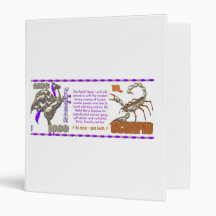 Valxart 1990 2050 MetalHorse zodiac Scorpio 3 Ring Binder