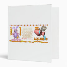 Valxart 1999 1939 2059 zodiac EarthRabbit Aquarius 3 Ring Binders