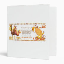 Valxart 2005 1945 2065 zodiac WoodRooster Cancer 3 Ring Binders