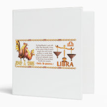 Valxart 2005 1945 2065 zodiac WoodRooster Libra Vinyl Binders