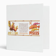 Valxart 2005 1945 2065 zodiac WoodRooster Pisces Vinyl Binder
