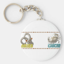 ValxArt Aries Cancer zodiac friendship Key Chains
