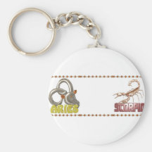 ValxArt Aries Scorpio zodiac friendship Key Chains