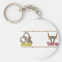 Valxart Aries Taurus zodiac friendship Keychain
