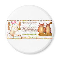 ValxArt Earth pig Boar Gemini born 1959 2019 Magnets