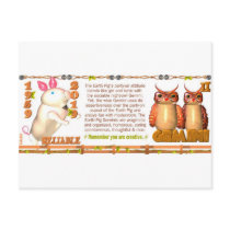 ValxArt Earth pig Boar Gemini born 1959 2019 Post Cards