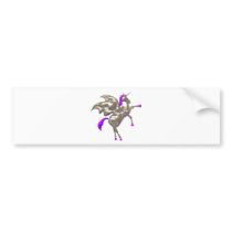 Valxart flying horse friendship designs bumper sticker