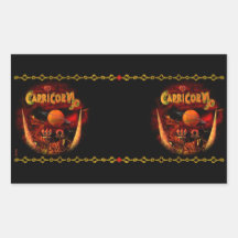 Valxart Gothic Capricorn  zodiac astrology Rectangular Sticker