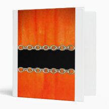 Valxart Orange Pumpkin chain abstract Binders