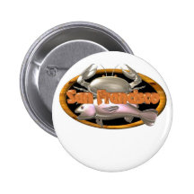 Valxart San Francisco crab fish gifts Buttons