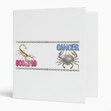 Valxart Scorpio Cancer zodiac friendship Vinyl Binder