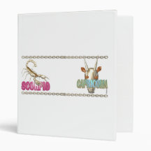 Valxart Scorpio Capricorn zodiac friendship 3 Ring Binder