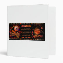 Valxart Scorpio Sagittarius zodiac Cusp 3 Ring Binder