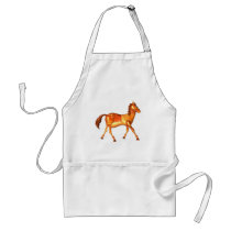 Valxart wood horse zodiac design apron