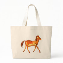 Valxart wood horse zodiac design bag