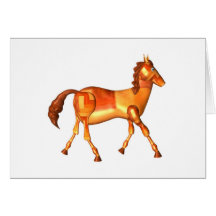 Valxart wood horse zodiac design cards
