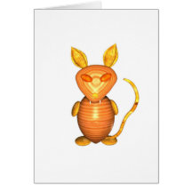 Valxart wood rat chinese zodiac greeting card