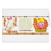 ValxArt Zodiac Earth Pig Virgo born 1959 2019 Card