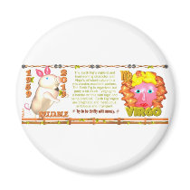 ValxArt Zodiac Earth Pig Virgo born 1959 2019 Fridge Magnet