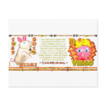 ValxArt Zodiac Earth Pig Virgo born 1959 2019 Postcards