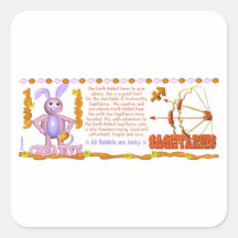 ValxArt zodiac earth rabbit Sagittarius born 1999 Sticker
