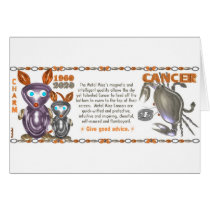 ValxArt Zodiac metal rat Cancer born 1960 2020 Greeting Cards