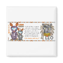 ValxArt Zodiac metal rat Leo born 1960 2020 Fridge Magnets