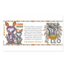 ValxArt Zodiac metal rat Leo born 1960 2020 Rectangular Sticker