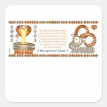 ValxArt zodiac metal snake Aries born 1941 2001 Sticker