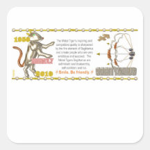 Valxart zodiac metal tiger born Sagittarius 1950 Stickers